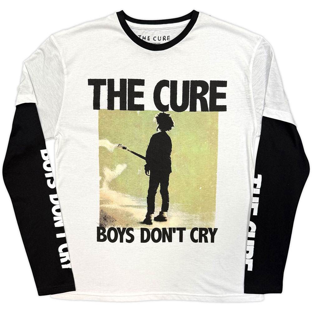 The Cure - Boys Don't Cry Box Longsleeve shirt - Zwart/Wit